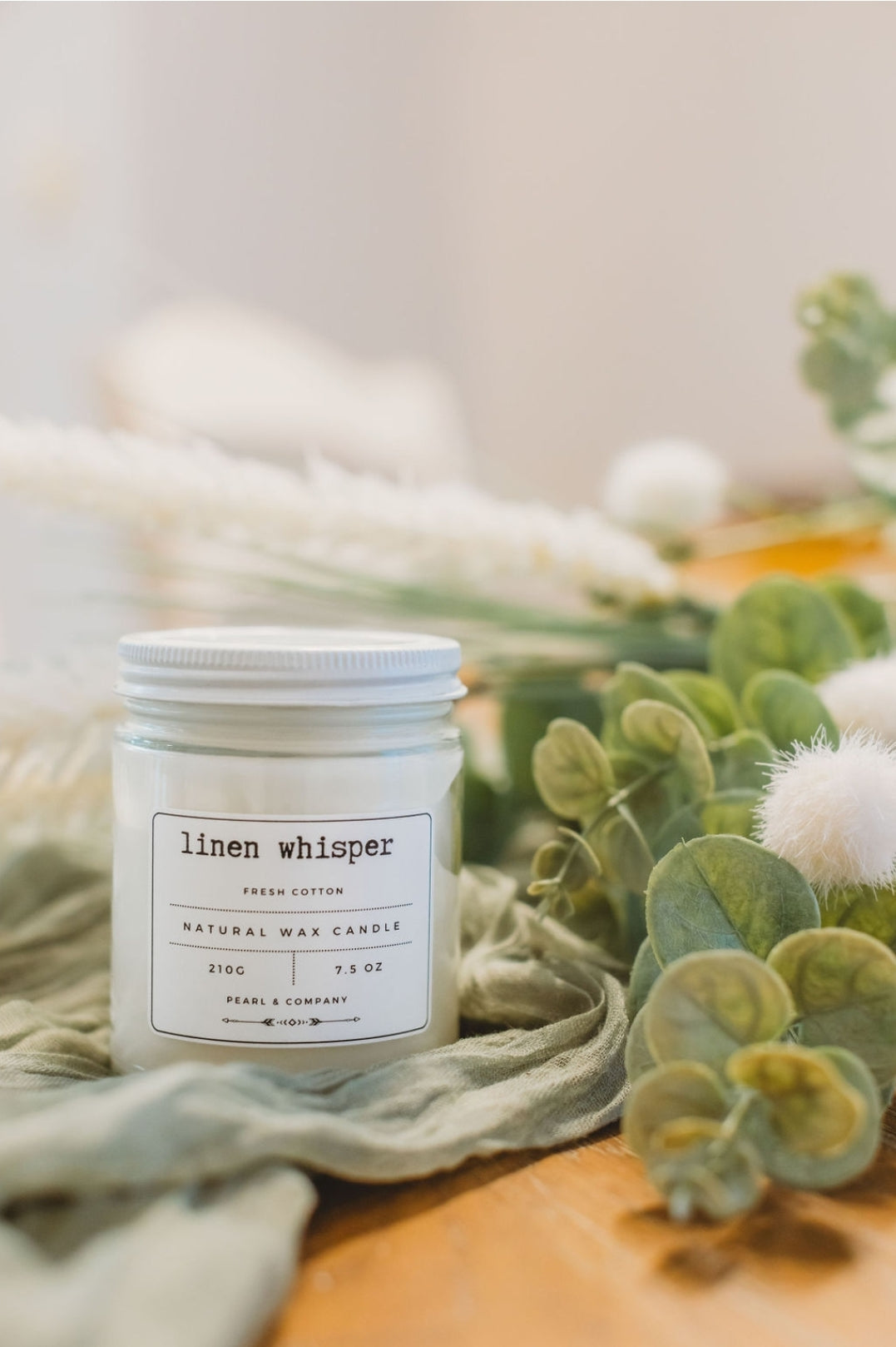 Linen Whisper - Fresh Cotton Candle