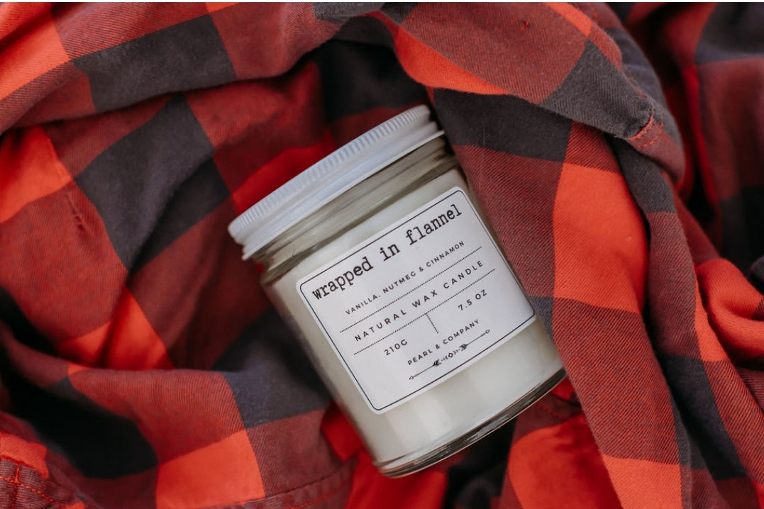 Wrapped In Flannel - Vanilla, Cinnamon & Stout Candle