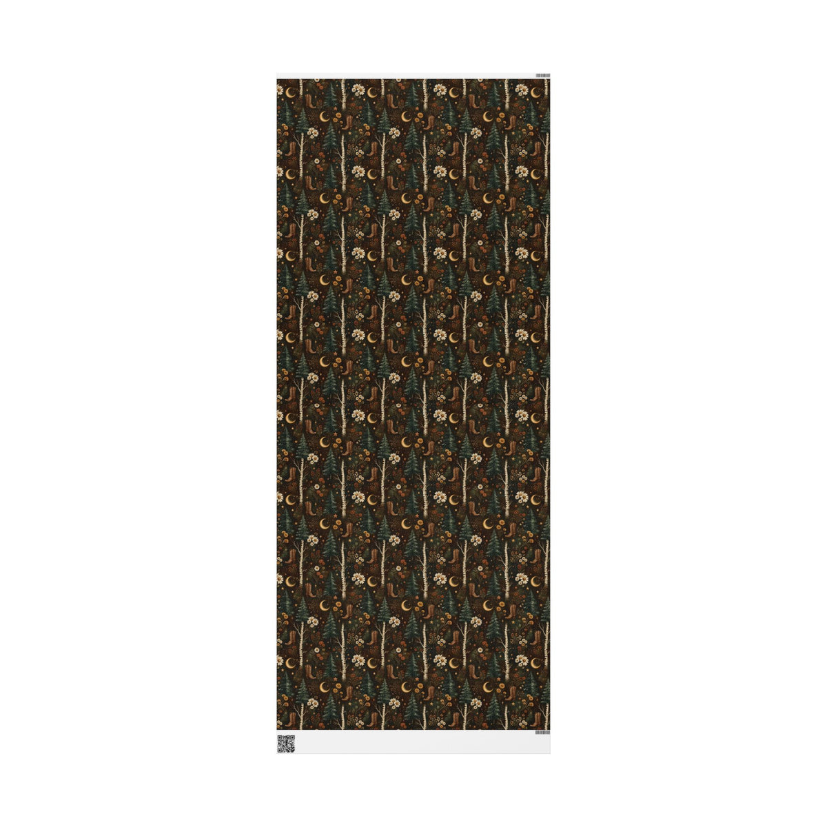 Western Boho Midnight Pines Wrapping Paper | Cowboy Boots & Moons Holiday Gift Wrap | Pearl & Company™ Dust & Daisies