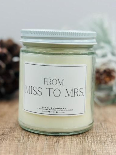 From Miss to Mrs. Wedding Candle
