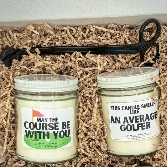 Pearl and Company Natural Candle, Golfer Candles, May the course be with you, This candle smells like an average golfer