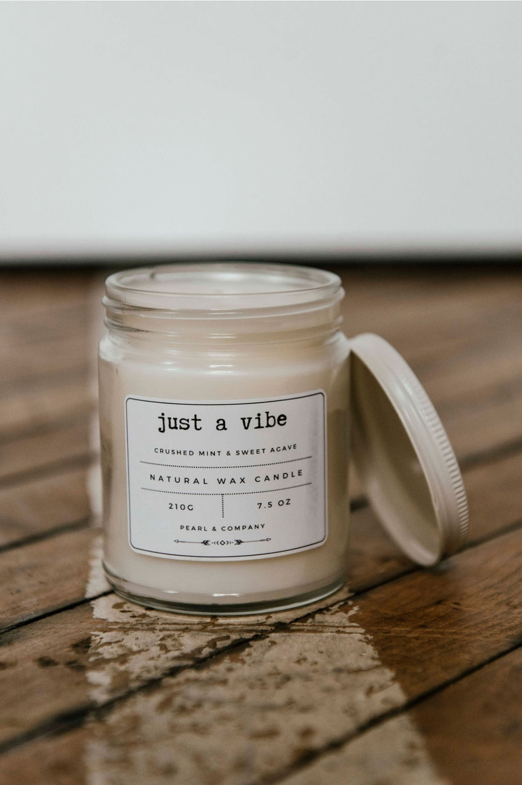 Pearl and Company Natural Candles_Just a Vibe - Crushed Mint and Sweet Agave Candle