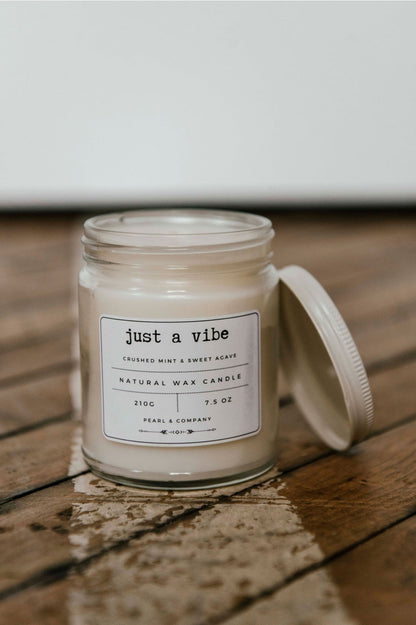 Pearl and Company Natural Candles_Just a Vibe - Crushed Mint and Sweet Agave Candle