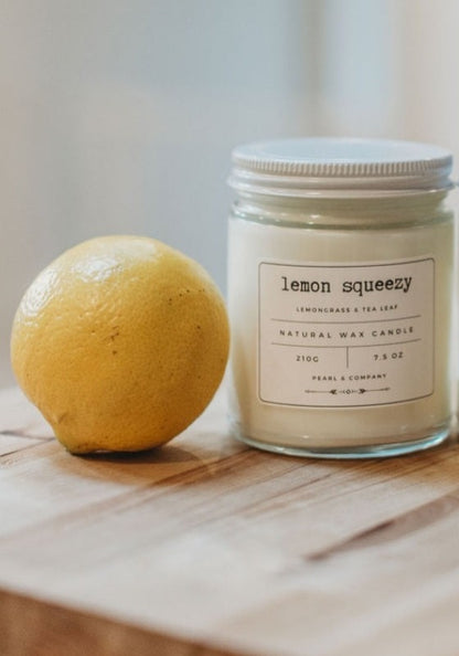 Pearl and Company Natural Candle,  Lemon Squeezy Candle