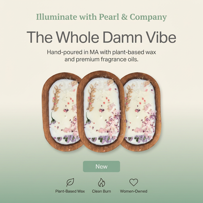 Hand-Poured Wood Dough Bowl Candle